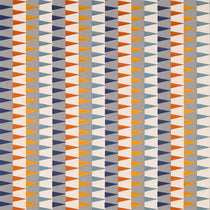 Azul Rust Navy Nordic 132013 Apex Curtains
